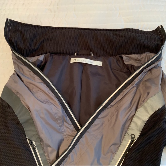 BLANC NOIR Moto Mesh Jackets Windbreaker Grey Black Size S - Picture 8 of 8